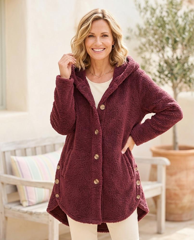 ExpressOutlet24 - Niser | Hooded Fleece Coat Women