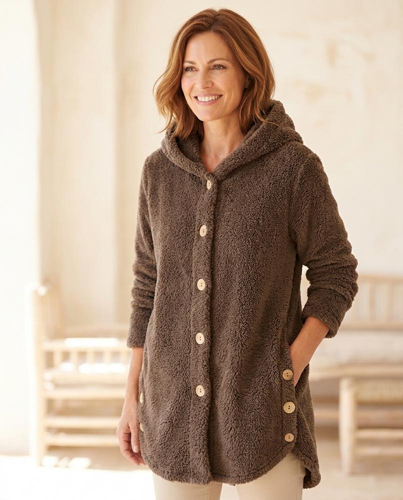 ExpressOutlet24 - Niser | Hooded Fleece Coat Women
