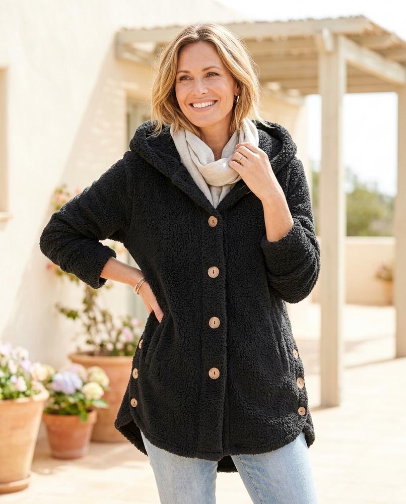 ExpressOutlet24 - Niser | Hooded Fleece Coat Women
