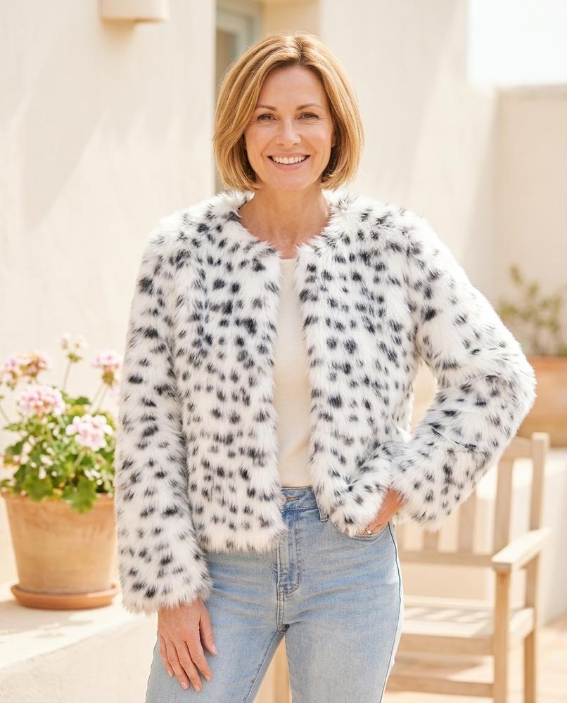ExpressOutlet24 - Vikar | Faux Fur Spotted Jacket Women