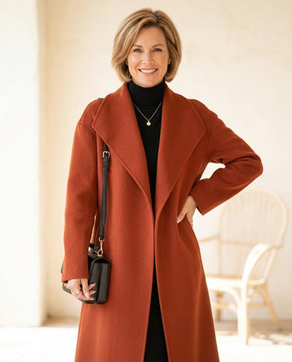 ExpressOutlet24 - Rilen | Open-Front Wide-Lapel Coat Women