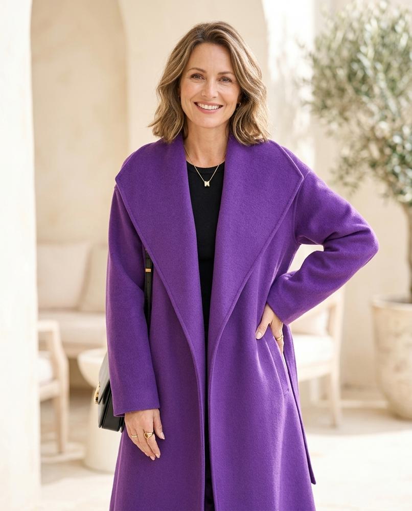ExpressOutlet24 - Rilen | Open-Front Wide-Lapel Coat Women
