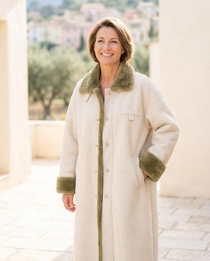 ExpressOutlet24 - Armin | Shearling-Lined Straight-Cut Coat Women