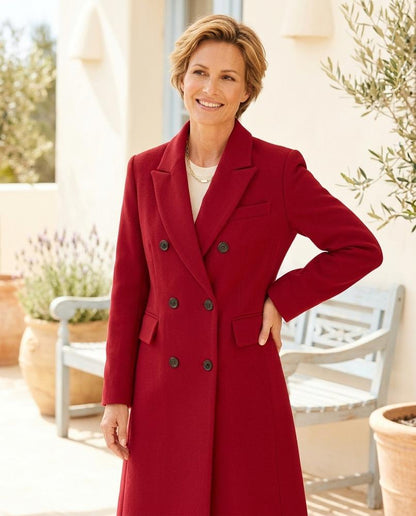 ExpressOutlet24 - Tisan | Double-Breasted Wool-Look Coat Women