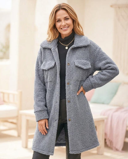 ExpressOutlet24 - Madar | Belted Textured Coat Women