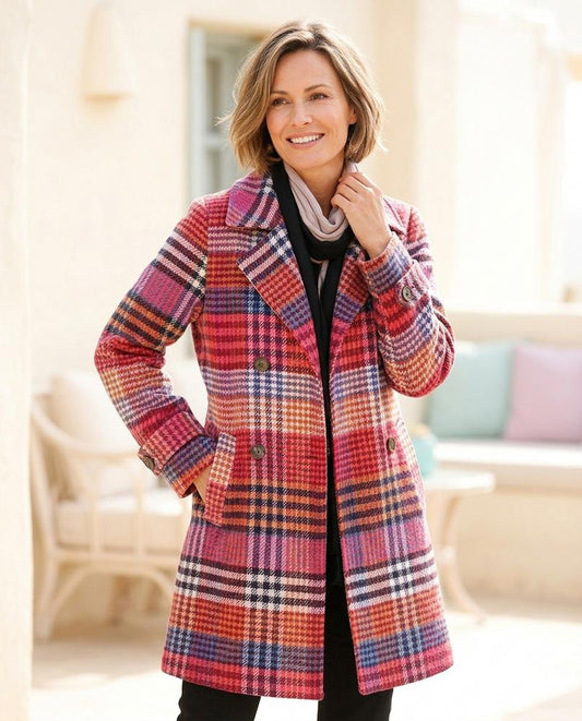 ExpressOutlet24 - Vetor | Plaid Double-Breasted Coat Women
