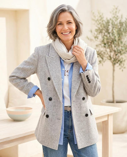 ExpressOutlet24 - Lator | Double-Breasted Melange Blazer Women