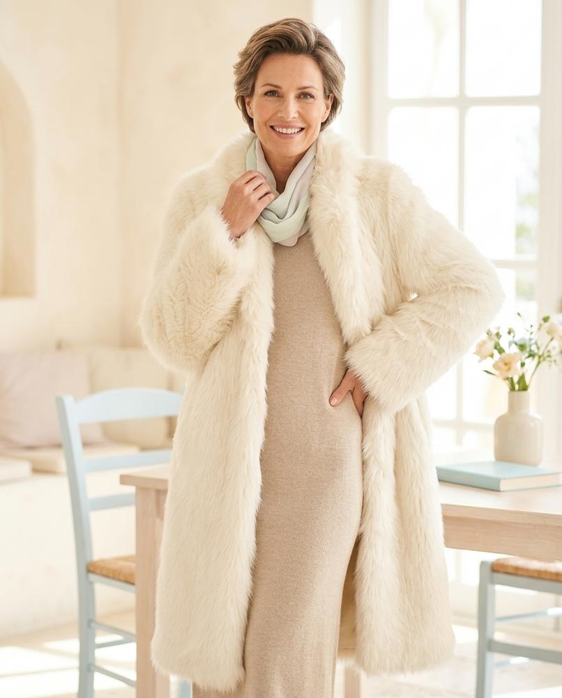 ExpressOutlet24 - Sasel | Faux Fur Longline Coat Women
