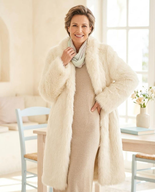 ExpressOutlet24 - Sasel | Faux Fur Longline Coat Women