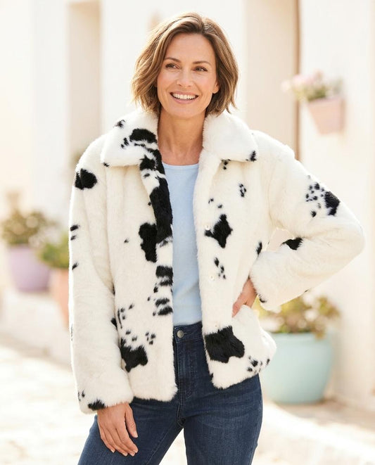 ExpressOutlet24 - Zalev | Faux Fur Spotted Jacket Women