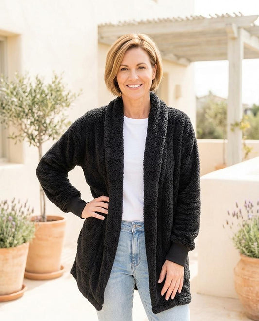 ExpressOutlet24 - Roran | Plush Open-Front Cardigan Women
