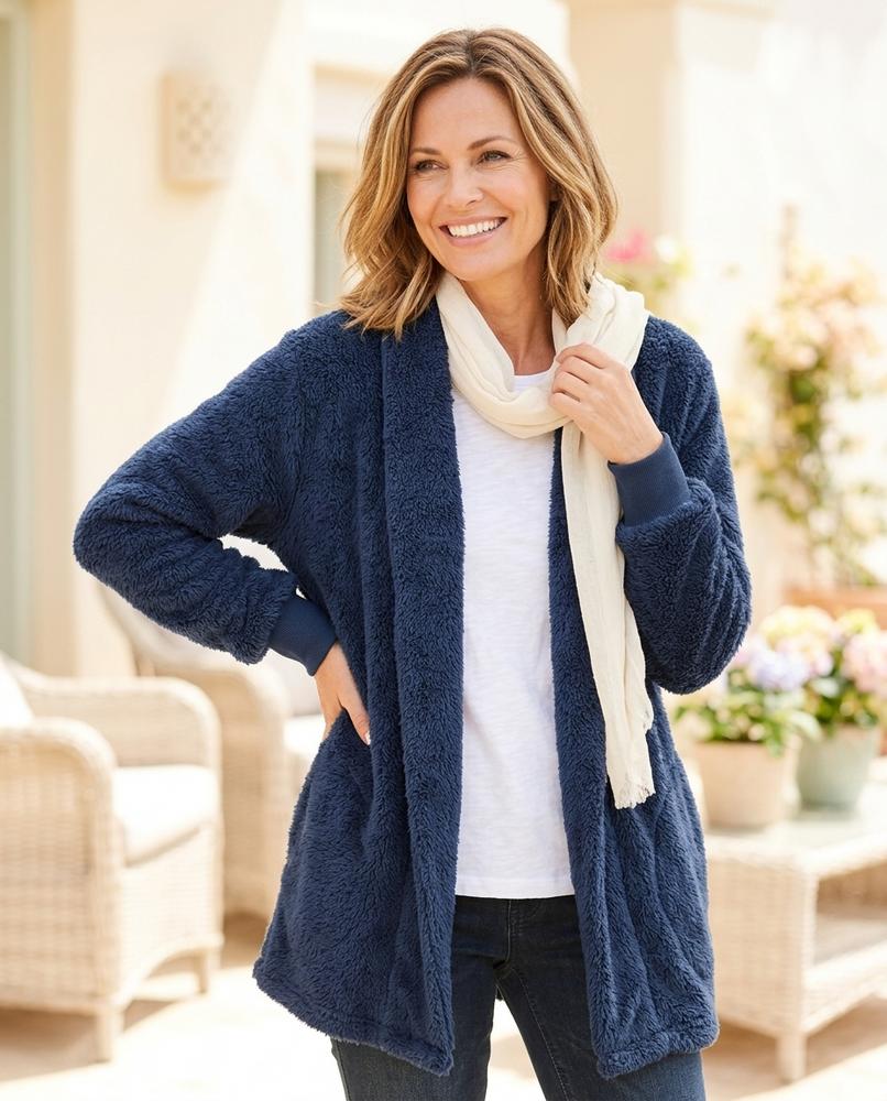 ExpressOutlet24 - Roran | Plush Open-Front Cardigan Women