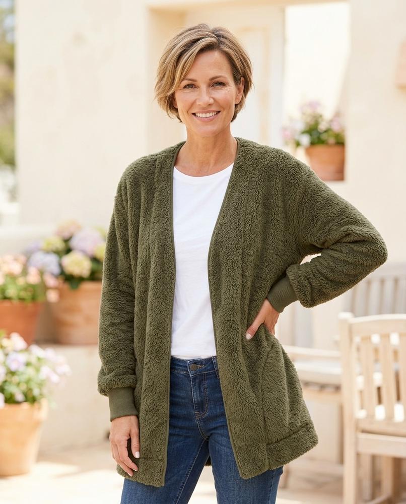 ExpressOutlet24 - Roran | Plush Open-Front Cardigan Women