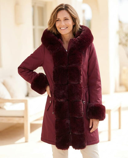 ExpressOutlet24 - Elsan | Faux-Fur Trimmed Hooded Coat Women