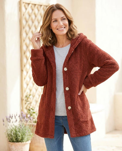 ExpressOutlet24 - Nemir | Hooded Button-Front Jacket Women