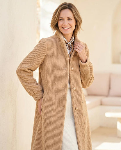 ExpressOutlet24 - Laram | Textured Stand-Collar Coat Women
