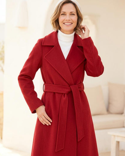 ExpressOutlet24 - Arzan | Belted Wide-Collar Coat Women
