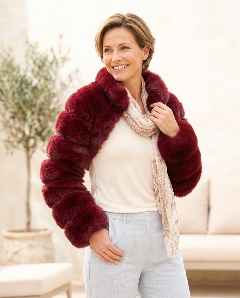 ExpressOutlet24 - Latir | Color-Blocked Faux Fur Jacket Women