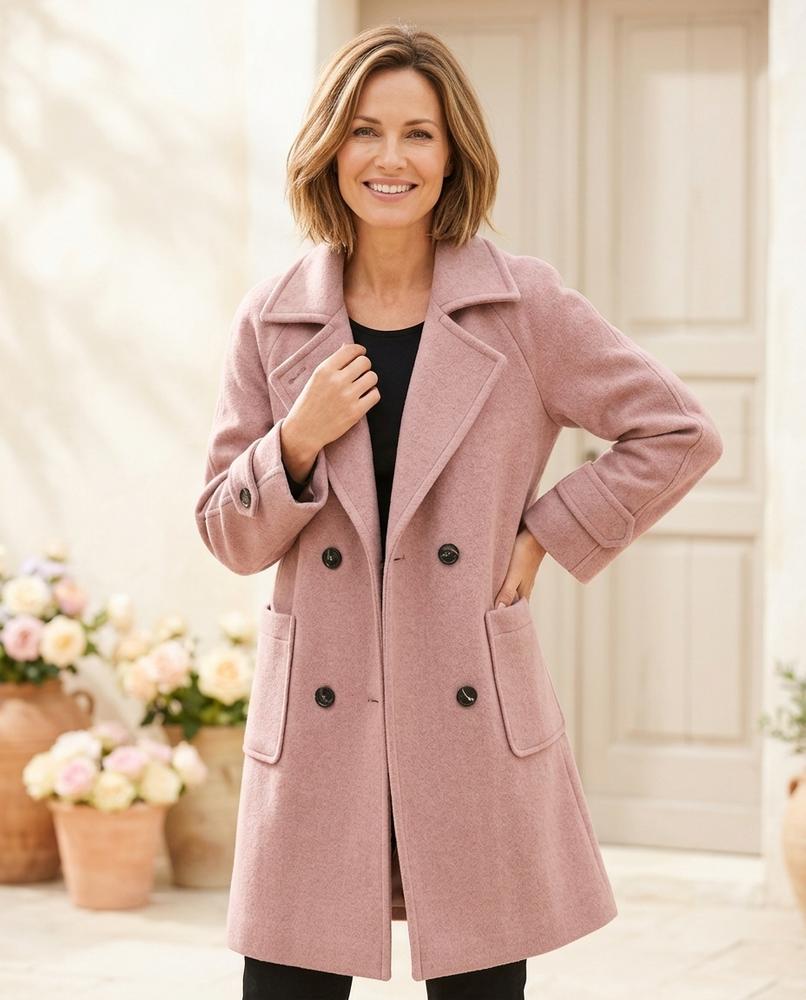 ExpressOutlet24 - Alram | Double-Breasted Heavyweight Coat Women