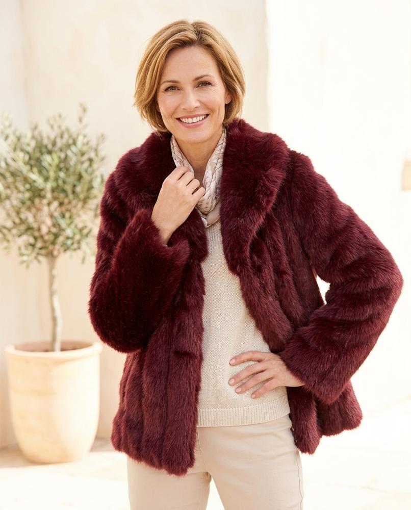 ExpressOutlet24 - Lolar | Faux-Fur Notched Lapel Coat Women