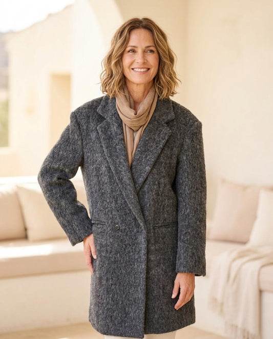 ExpressOutlet24 - Kasel | Textured Double-Breasted Coat Women