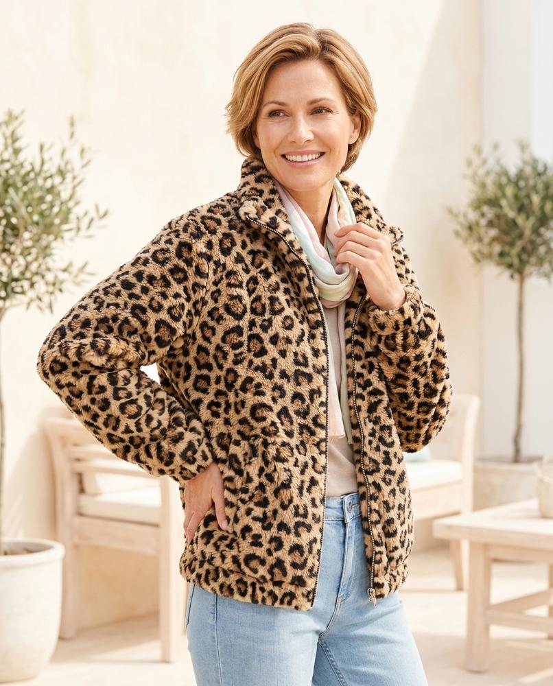 ExpressOutlet24 - Lymel | Fleece Leopard-Print Jacket Women