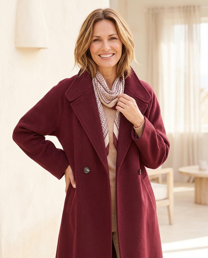 ExpressOutlet24 - Lamer | Double-Breasted Notched-Lapel Coat Women