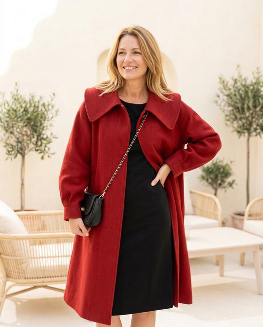 ExpressOutlet24 - Arzan | Wide-Lapel Wool-Felt Coat Women