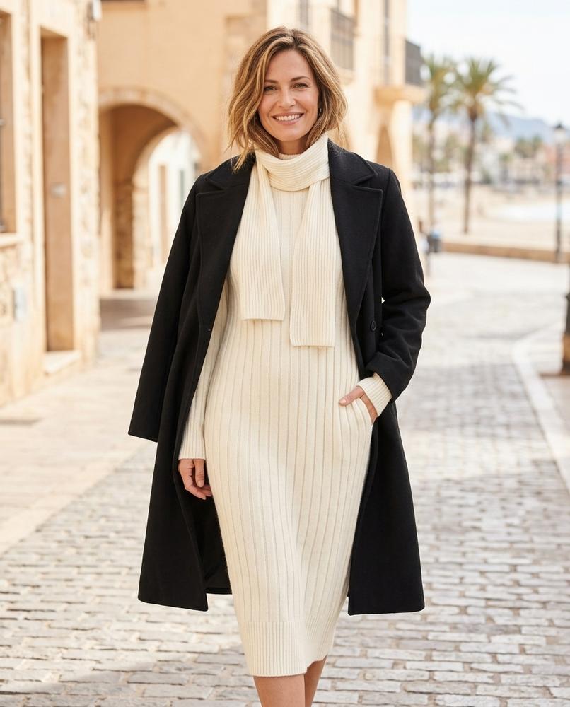 ExpressOutlet24 - Arzan | Wide-Lapel Wool-Felt Coat Women