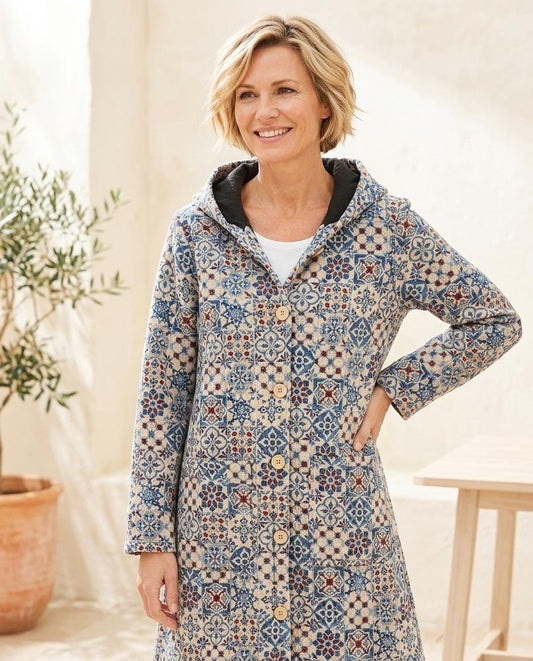 ExpressOutlet24 - Rolan | Patterned Hooded Coat Women