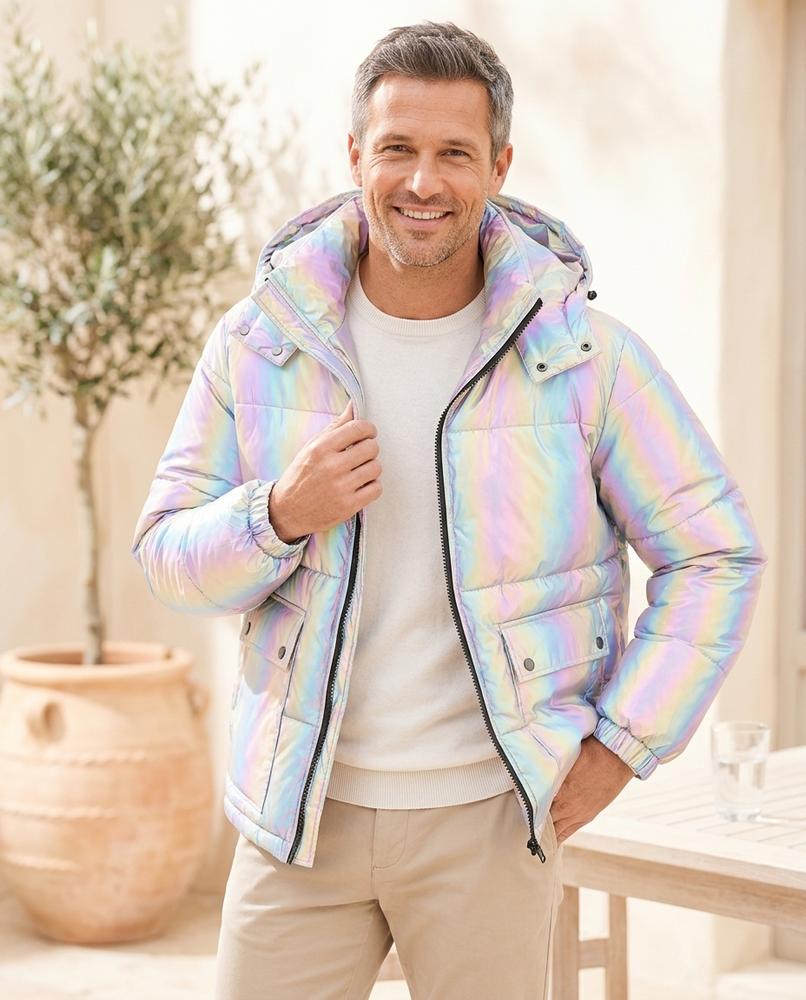 ExpressOutlet24 - Nolar | Iridescent Hooded Jacket Men