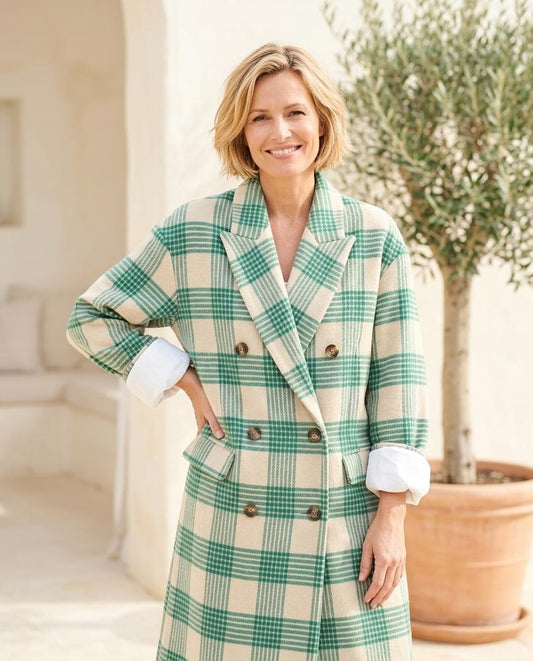 ExpressOutlet24 - Visan | Plaid Double-Breasted Coat Women