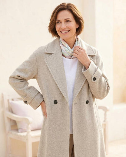 ExpressOutlet24 - Marev | Double-Breasted Relaxed Fit Coat Women