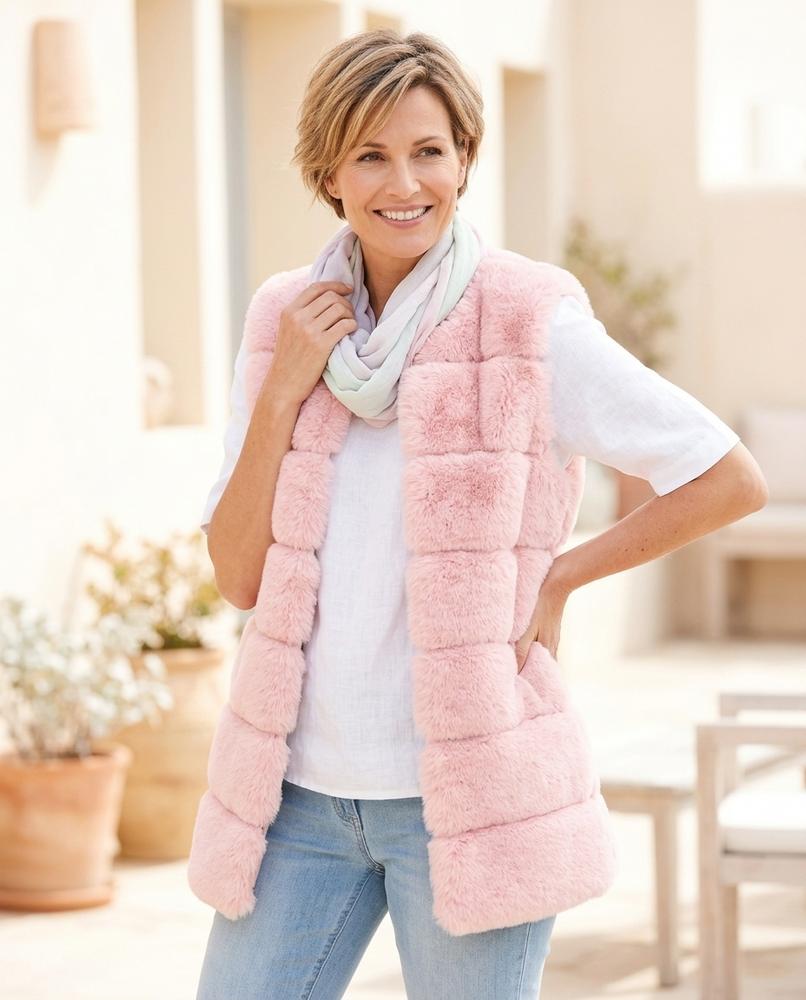 ExpressOutlet24 - Aldar | Faux Fur Hooded Vest Women