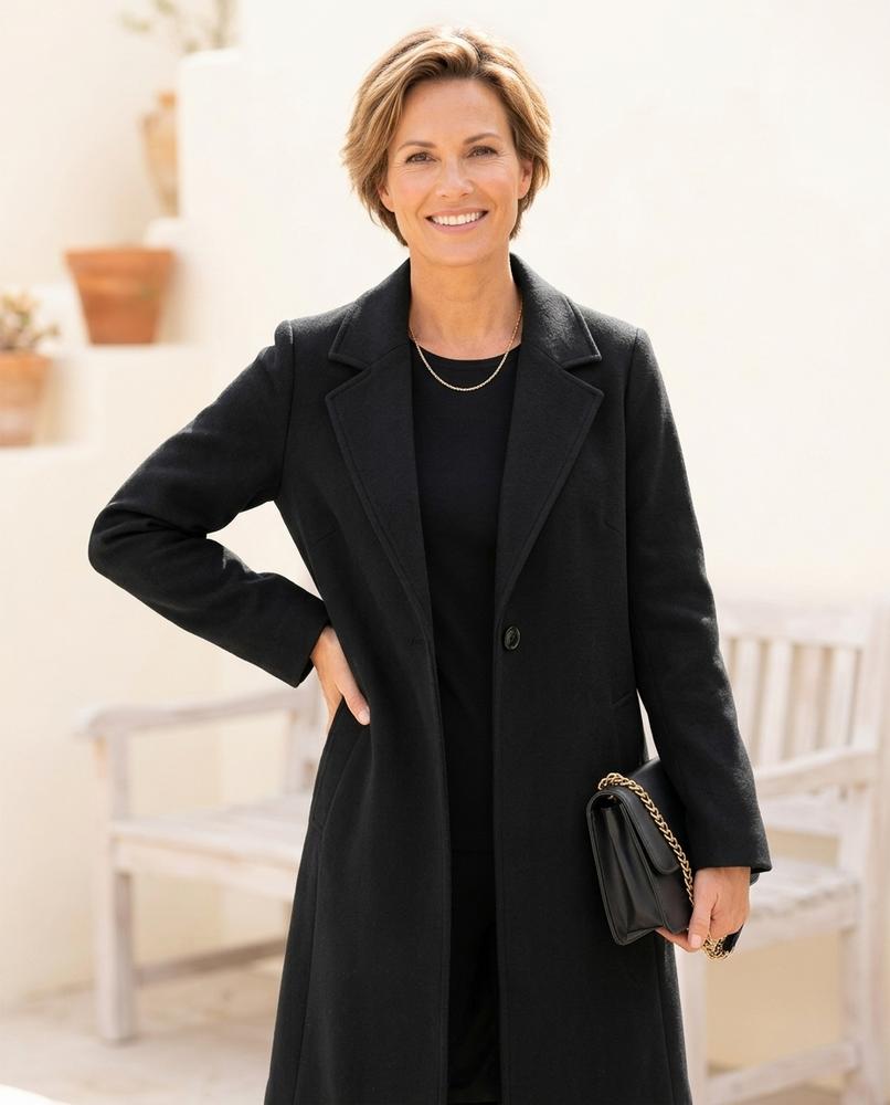 ExpressOutlet24 - Caral | Polyester Single-Breasted Coat Women