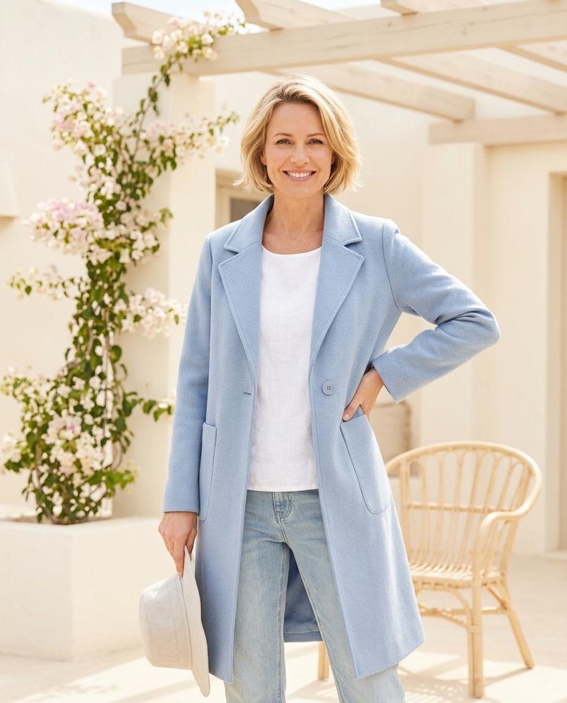 ExpressOutlet24 - Caral | Polyester Single-Breasted Coat Women