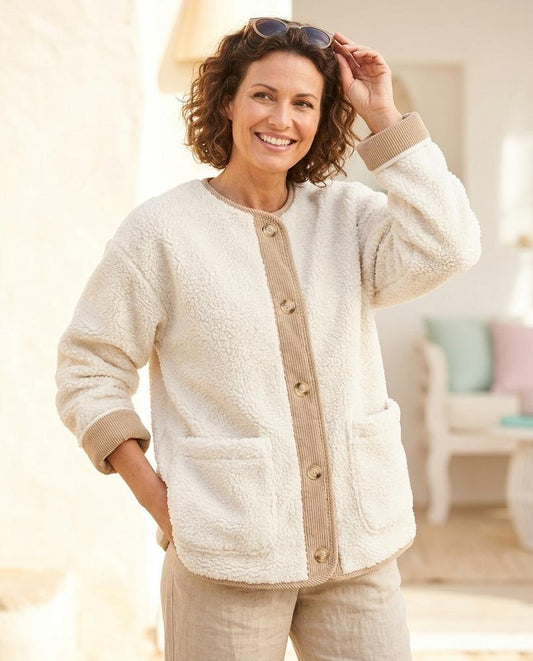 ExpressOutlet24 - Aldan | Fleece Button-Front Jacket Women