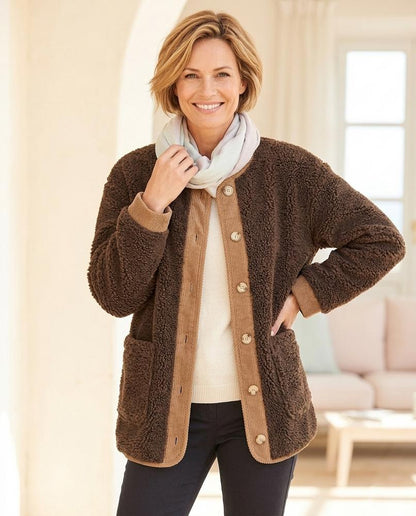 ExpressOutlet24 - Aldan | Fleece Button-Front Jacket Women