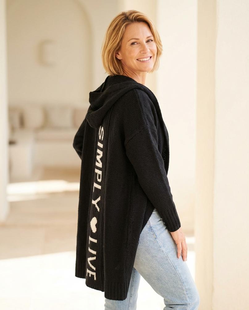 ExpressOutlet24 - Lyron | Hooded Longline Knit Cardigan Women