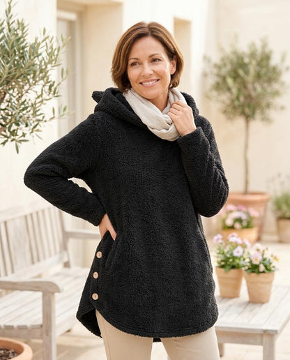 ExpressOutlet24 - Daram | Plush Asymmetrical Hoodie Women