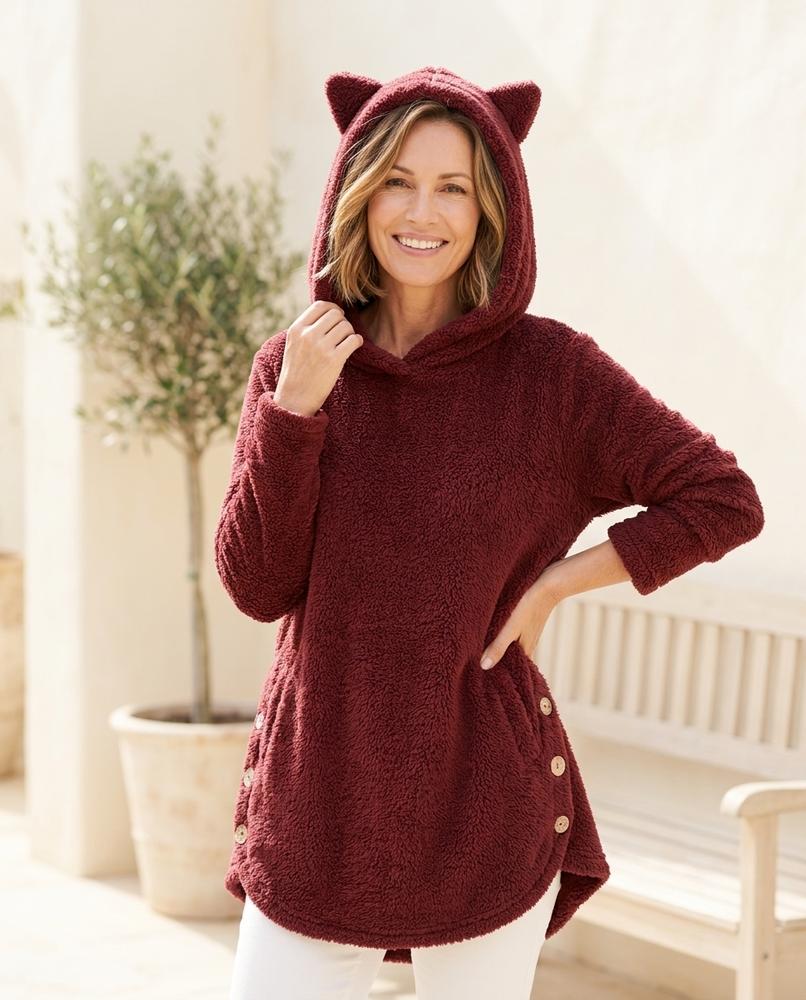 ExpressOutlet24 - Daram | Plush Asymmetrical Hoodie Women