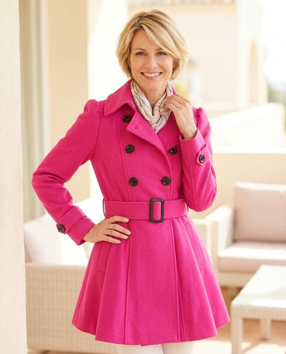 ExpressOutlet24 - Venav | Double-Breasted Belted Coat Women