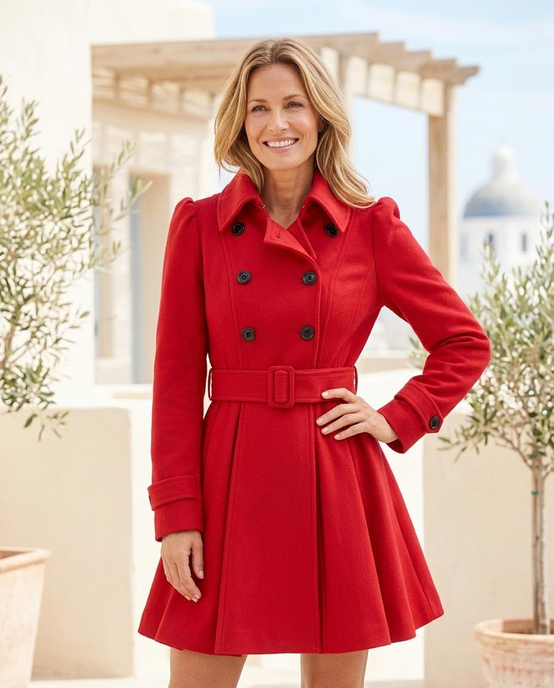 ExpressOutlet24 - Venav | Double-Breasted Belted Coat Women