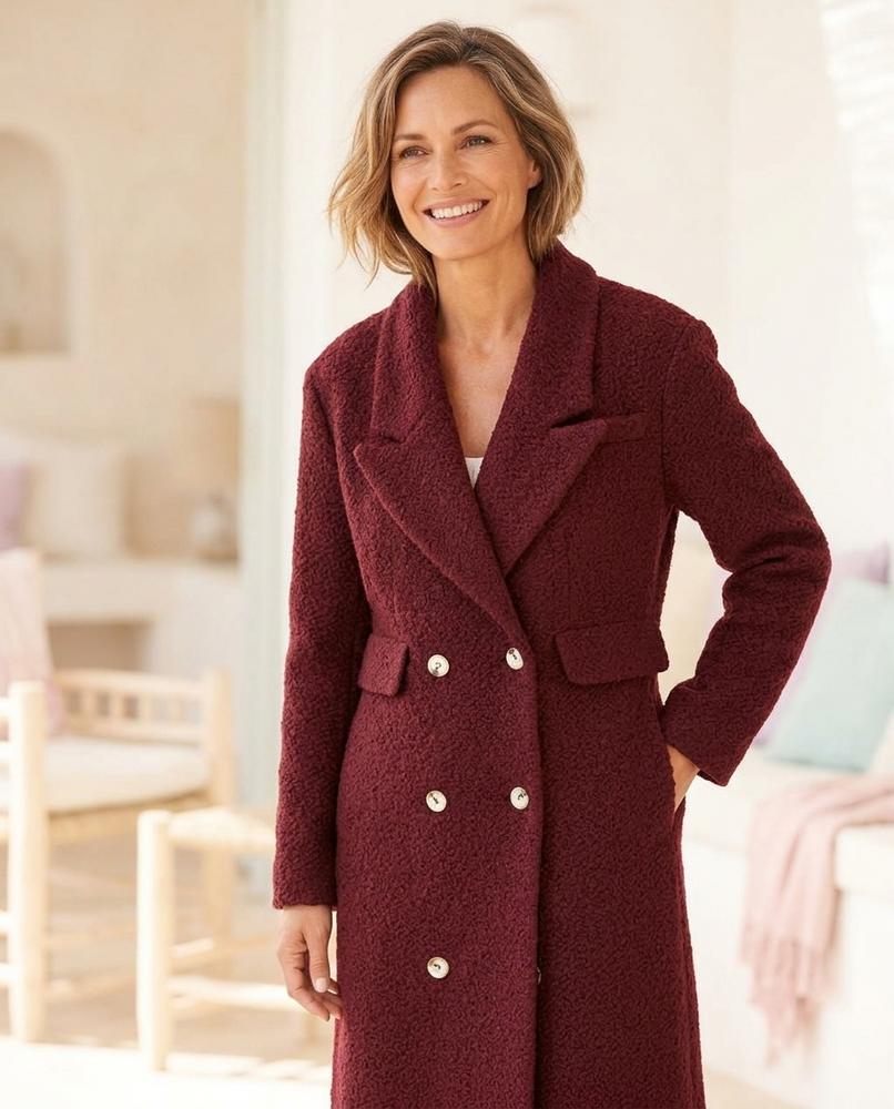 ExpressOutlet24 - Arvel | Double-Breasted Textured Coat Women