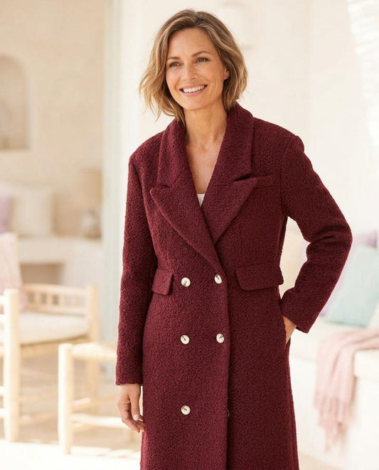 ExpressOutlet24 - Arvel | Double-Breasted Textured Coat Women