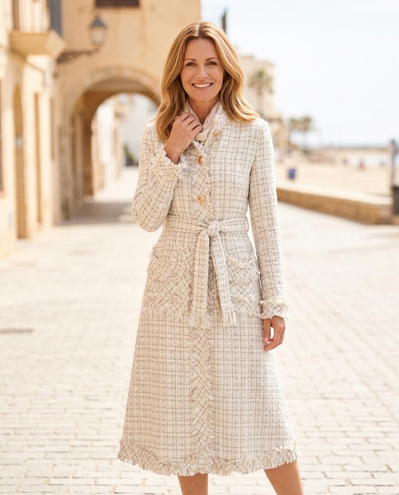 ExpressOutlet24 - Kamar | Fringed Belted Coat Women