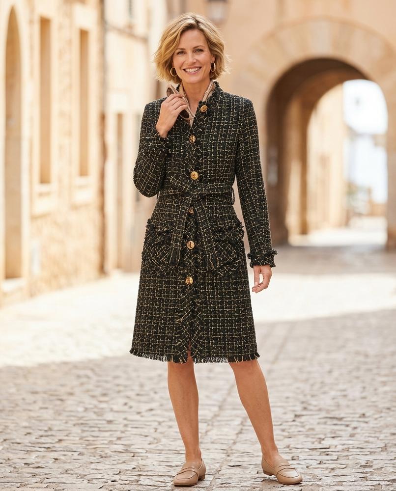 ExpressOutlet24 - Kamar | Fringed Belted Coat Women