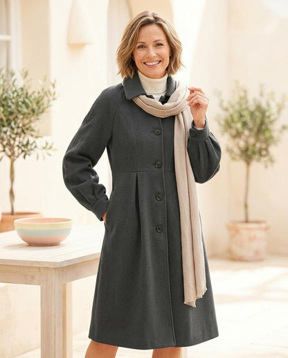 ExpressOutlet24 - Valin | Pleated Buttoned Coat Women