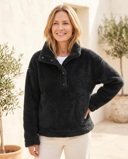 ExpressOutlet24 - Dakar | Sherpa Snap-Button Sweatshirt Women