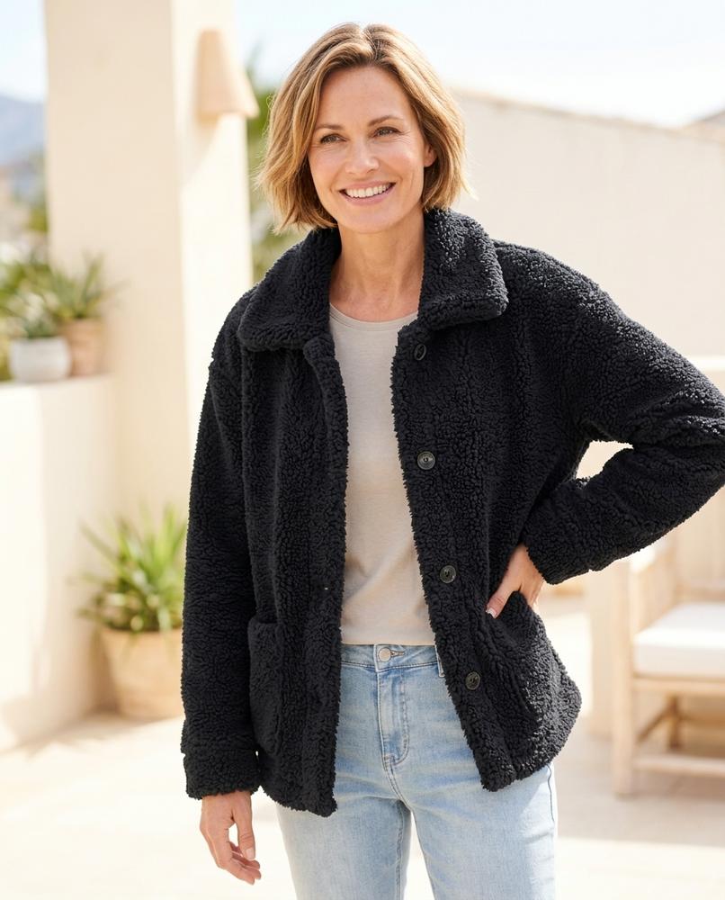 ExpressOutlet24 - Codan | Button-Front Textured Jacket Women